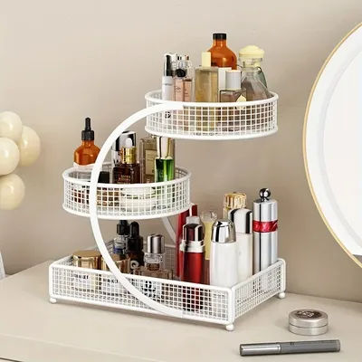 No need to install a multifunctional lightweight cosmetics storage rack, suitable for washbasins,lipsticks,and skincare products