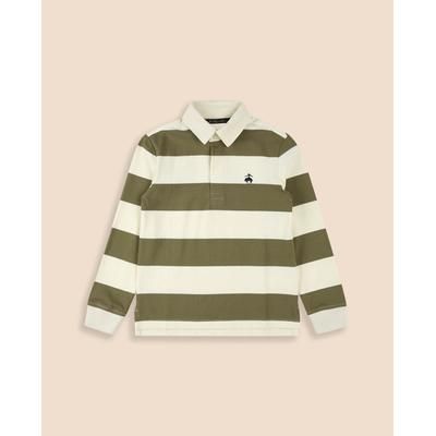 Brooks Brothers Boys Cotton Rugby Shirt | Olive | Size 4