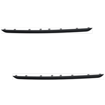 Replacement Bumper Trim Textured Black, Rear, Driver & Passenger Side, 1-year unlimited-mileage warranty SET-REPF763505-2