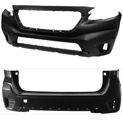 Replacement Bumper Cover Primed, Front & Rear, 1-year unlimited-mileage warranty SET-RS01030020P-B