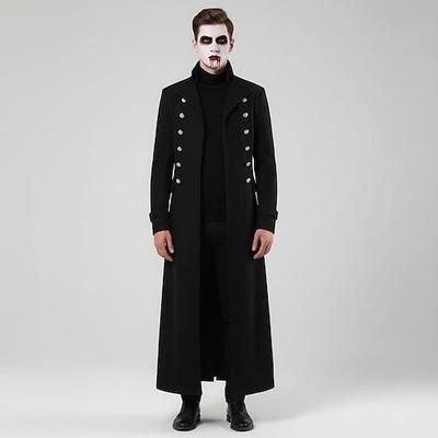 Retrò Vintage Punk Gotico Medievale Cappotto Trench Vampiro Costume Per uomo Halloween Carnevale Feste Casual Quotidiano Fiera Rinascimentale Adulti Cappotto