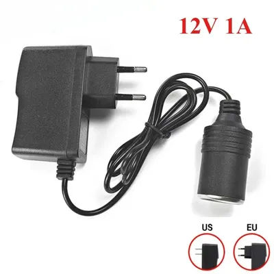 12V 1A Car Adapter Cigarette Lighter Power Adapter Charger AC-DC Inverter 12V 220V Converter EU US Plug