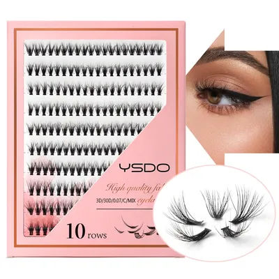 YSDO 10rows New 200Bundles Eyelash Extension 3D mink Russian Volume lashes 30/40D Cluster Eyelashes Individual Cilia Makeup Tool