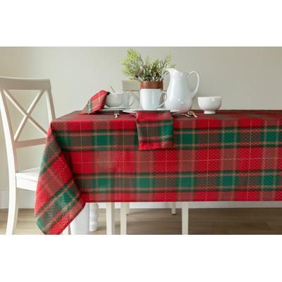 Wide Width Aberdeen Plaid Tablecloth Collection by BrylaneHome in Plaid (Size 60" W 84" L)