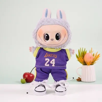 Doll Sports uniform Furniture Sleeping Bag For labubu 17cm Plush Doll Clothes Accessories Cute Decoration Game Toys For Girls