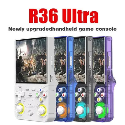 R36Ultra 4.0-inch Retro Handheld Game Console 128GB Portable Video Player Open-Source Linux System for Gaming