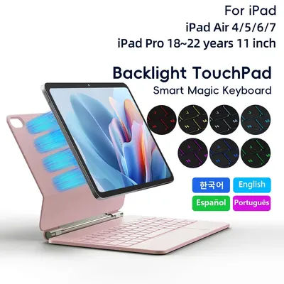 Magic Keyboard for iPad Air 4 Air 5 Air 6 Air 7 11 inch case for iPad Pro 11 inch 2018-2022 Generation Cover Smart Cover