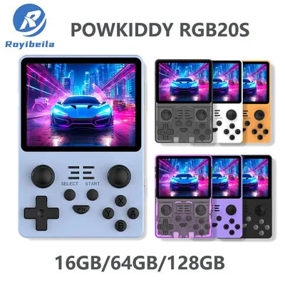 NEW RGB20S 3.5-Inch 4:3 IPS Screen Retro Handheld Game Console Open Source System RK3326 Dual Card Children's Gifts