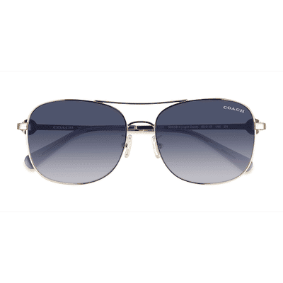 Unisex s aviator Shiny Light Gold Metal Prescription sunglasses - Eyebuydirect s Coach HC7127 C6177