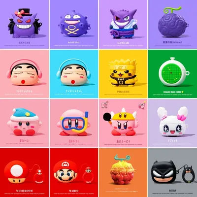 Pour étui Airpods Pro 3, Pokemon Gengar Batman diable fruits 3D Anime Silicone antichoc housse pour écouteurs pour Airpods Pro 3 couverture