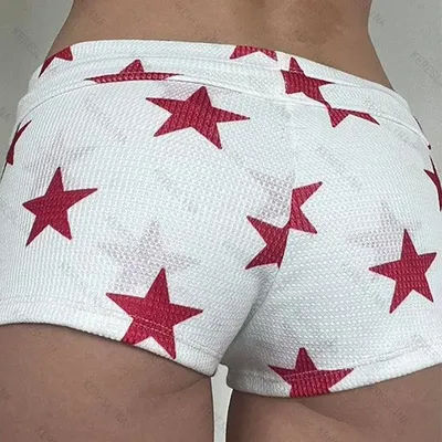 Summer Streetwear Cute Sweet Star Printed Mini Shorts High street Trendy Retro Harajuku Casual Versatile Comfortable Mini Shorts