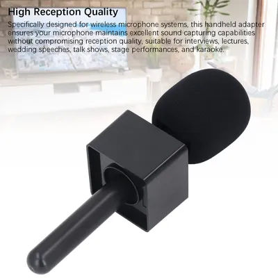 Nterview Microphone Stand Compact Lightweight Handheld Microphone Mount Portable Widely Used with Flag for Rode Wireless GO II