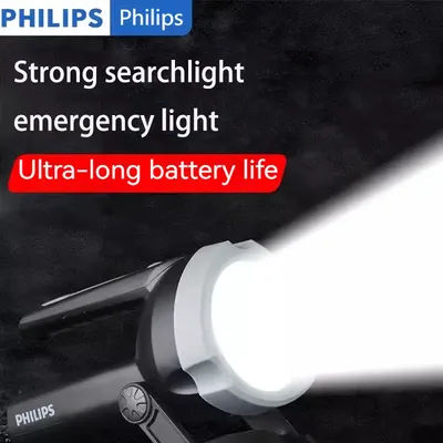 Philips-Lampe de poche LED haute puissance, éclairage d'urgence, développement USB, camping, autodéfense
