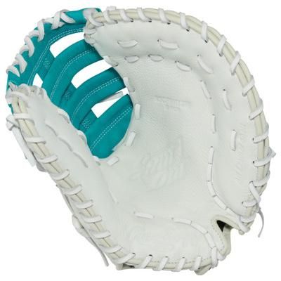 Rawlings Shut Out Series 13" Single Post Double Bar Web First Base Fastpitch Softball Glove - Right Hand Throw White/Green