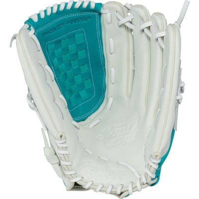 Rawlings Shut Out Series 13" Basket Web Fastpitch Softball First Base Glove - Right Hand Throw White/Green