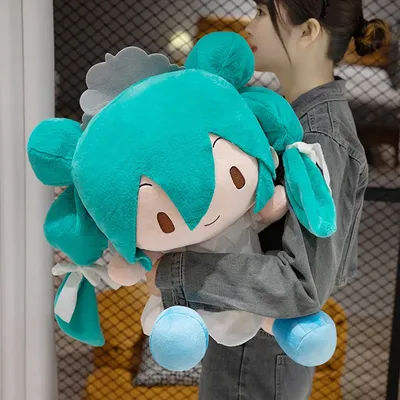 Jouet en peluche Hatsune Miku de dessin animé de grande taille, joli poupée en peluche de Style japonais, figurine mignonne, oreiller, cadeaux pour filles