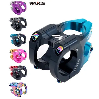 Wake Double Stylish Bike Accessories Aluminum Alloy Short Stem Colorful Screws 31.8mm for MTB BMX Bike Cycling Bicycle