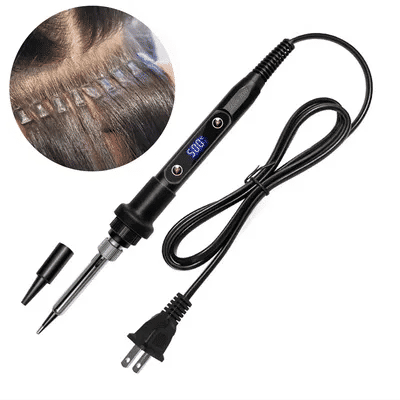 Digital Hair Extension Iron Professional Salon Tool Installing Mini Keratin Tips Hair Extensions Hair Strands Bonding Equipment