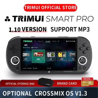 Trimui Smart Pro Handheld Game Console 4.96''IPS Screen Linux System NEW Crossmix OSV1.3 Game Player Gift