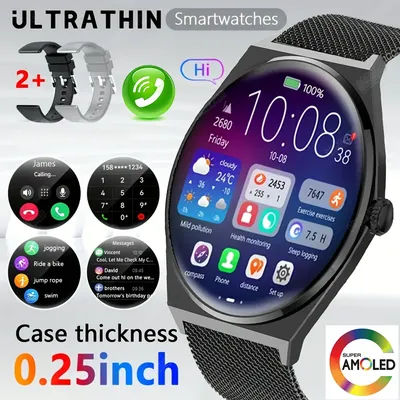 DAORKOW Nuovo Ultra sottile Chiamata Wireless SmartWatch Orologi da donna Uomo Sport Fitness Tracker Frequenza cardiaca Smartwatch per Android IOS