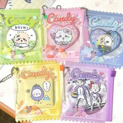Candy Color Anime Badge Protectors Enamel Pin Display Storage Sleeves Bag Accessories Merch Collectors Organizer Case Protector
