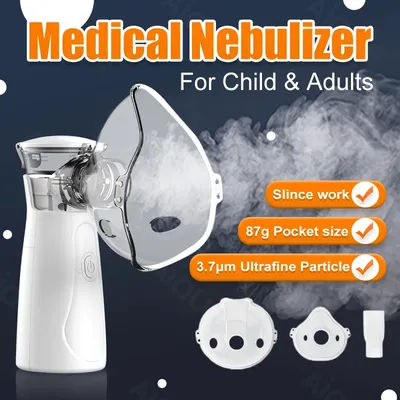 Ultrasonic Silent 3.7μm Portable Mesh Nebulizer For Asthma Flu Bronchitis Children Inhaler Adult Baby Nebolizer