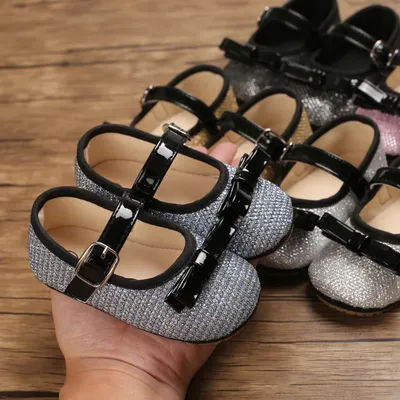 0-1 year old baby shoes bow princess walking shoes baby shoes