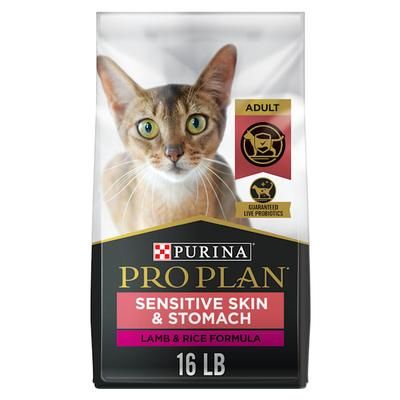 Sensitive Skin & Stomach, Lamb & Rice Formula Dry Cat Food, 16 lbs.