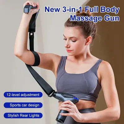 2025 New Multi-Functional Smart Fascia Gun Electric Massager Massage Hammer Detachable Handle Electric Fascia Gun Whole Body Use