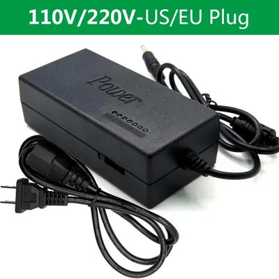Universal Power Adapter DC 12V/15V/16V/18V/19V/20V/24V 5A Charger 7 Speed Adjustable LED Lights For Power Tool US/EU Plug