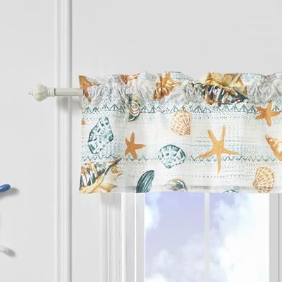 Greenland Home Fashions™ Kona Window Valance Curtains by Greenland Home Fashions in Ocean (Size OS)