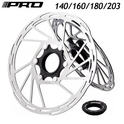 IIIPRO Bicycle Centerlock Brake Rotor Bike Centerlock Disc Brake Rotor Heat Dissipation 140/160/180/203mm Center Lock Disc