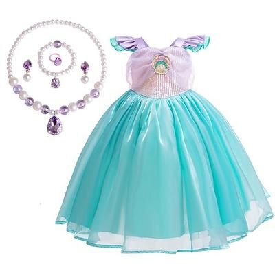 Settimana del libro 2026 La sirenetta, fiaba, principessa Ariel, vestito, costume, coda di sirena, personaggi dei libri di fiabe, film, cosplay per bambine, bambini, Halloween, carnevale, spettacolo mondiale, evento scolastico, travestimento