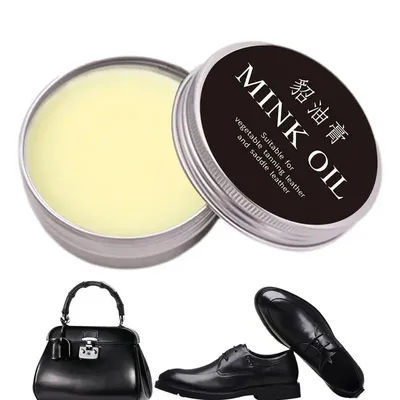 15g/30g/50g/100g/250g Mink Oil Cream For Leather Shoes Bags Leather Care Cream Leather Refurbishing and Maintenance Cream