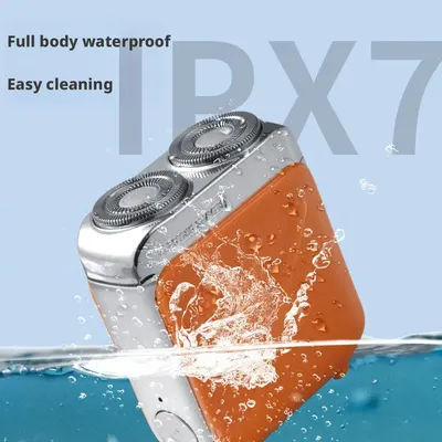 Portable Rotary Dual Head Electric Shaver Men's Travel Mini Shaver Type-C Charging Waterproof Pocket Razors