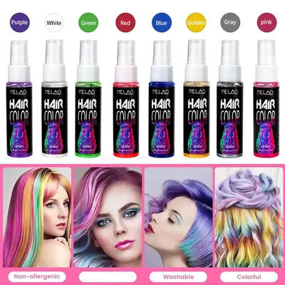 Disposable Hair Dye Spray Natural Plant Hair Dye Cream Waterproof Plant Refreshing Mild Bleach-free Color Bubble Hair Dye Spray
