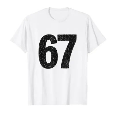 67 Six Seven 6 7 Meme Design T-shirt For Women T Shirts Short Sleeve Tops