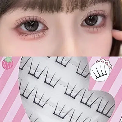 Self-Adhesive No-Glue Eyelashes Ultra-Thin Sheet Series False Eyelashes Zero Touch Feeling Lash Clusters For Natural Look