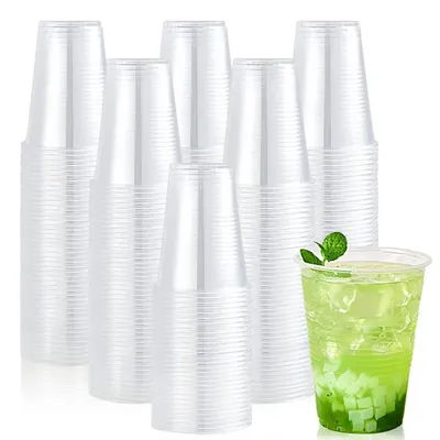 50/100PCS Disposable Transparent Plastic Cups Disposable Cups Kitchen Party Camping Utensils Beverage Ice Cream Snack Containers