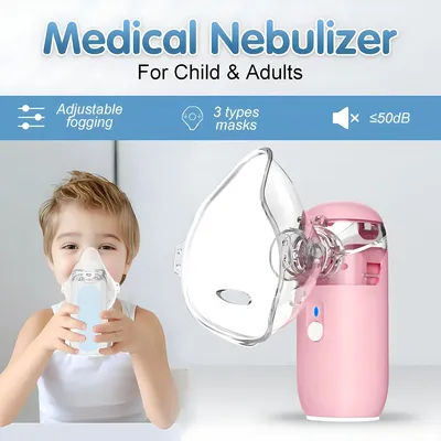 Medical Silent Mesh Nebulizer, Handheld Asthma Inhaler for Kids & Adults, Portable Mini Inhaler