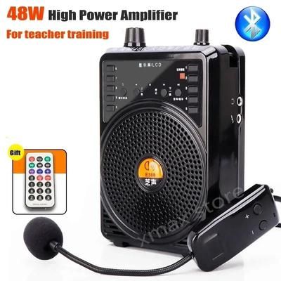 48W Teacher Microphone Speaker With Bluetooth Classroom Amplifier Wired Or Wireless wireless us