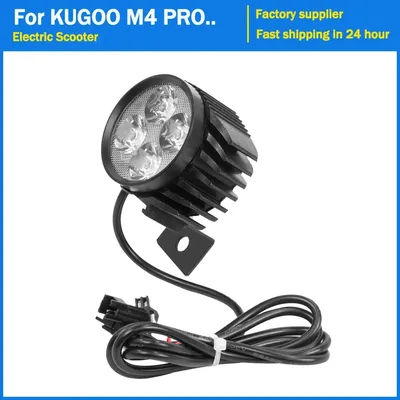 2 In 1 Horn Headlight Front Light For KUGOO M4 PRO Electric Scooter 12-80V Night Safety Front Light Lamp Parts Accessories