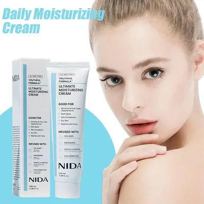 NIDA Daily Moisturizing Cream Deeply Moisturize Repairs Skin Improves Fine Lines Longtime Hydration Natural Plant Extract 100ml