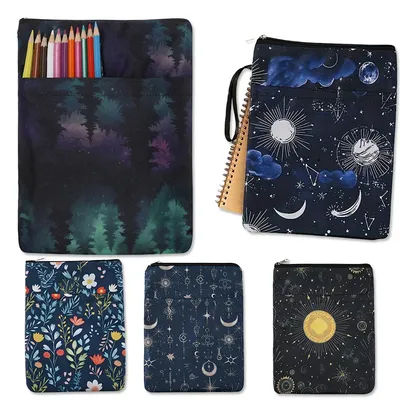 Book Sleeve Book Cover Protector with Zipper, Washable Fabric for Teen, Adult & Teacher