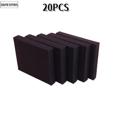 20 Pack Black Cardboard Box Flat Style Packing Boxes Mask Photo Universal Packaging Paper Box