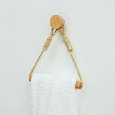 Wooden Toilet paper holder Bathroom accessories Nail-free Paper Towel Tissue Holder Wall Mounted Triangle Toilet Towel Holder