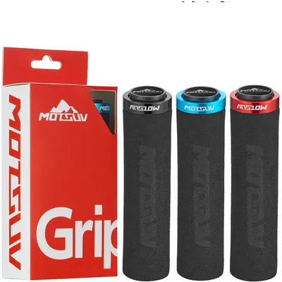 Bicycle sponge handlebar cover single-sided locking mountain bike grip anti-slip comfortable sweat-absorbing foam handle gloves