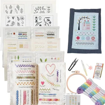 Embroidery Stitches Book Sewing Books for Beginners With Step-By-Step Video Tutorials, Creative Embroidery Sewing Books