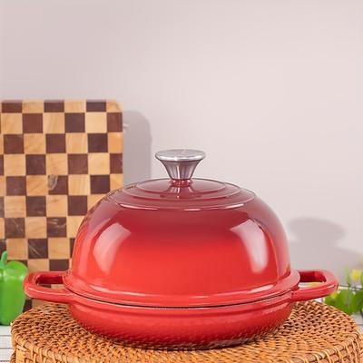 pentola olandese in ghisa smaltata multifunzionale con coperchio, utilizzata per cuocere il pane a lievitazione naturale nei forni per il pane, forniture per la cottura del pane, essenziale per il