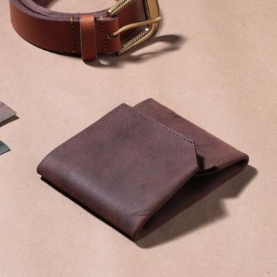'Bohemian-Inspired Mahogany 100% Leather Tri-Fold Wallet'